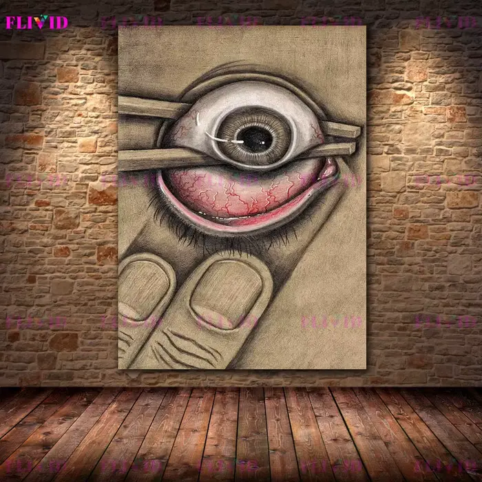 Impressions d'art gothique sur le thème des yeux étranges