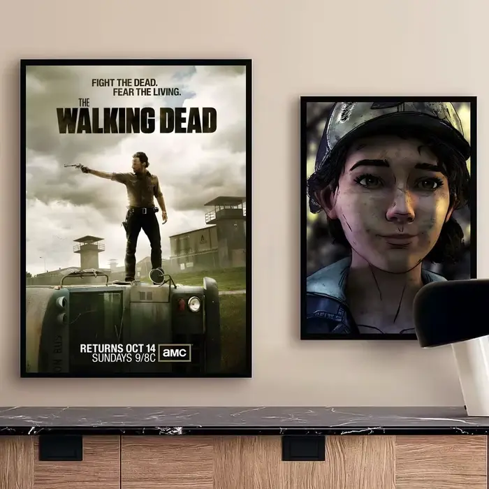 C-Classic Games T-The Walking D-Dead Second Poster autocollant artistique auto-adhésif en papier imperméable