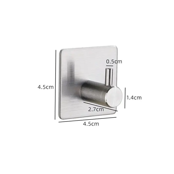 Crochets auto-adhésifs en acier inoxydable 3M, crochet de porte mural collant pour Robe, serviette d