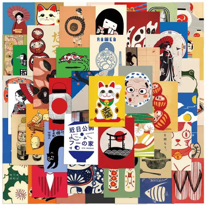 Autocollants d'affiche de Style japonais