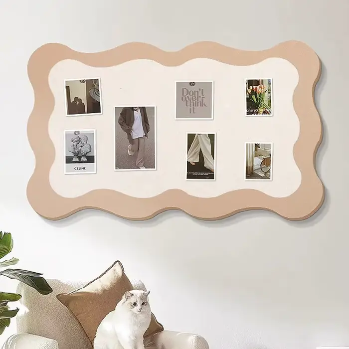 Sticker mural photo 60x40cm, auto-adhésif, sans perçage, tableau en feutre, facile à installer, tableau d'affichage, décoration de salon, chambre à coucher, bureau