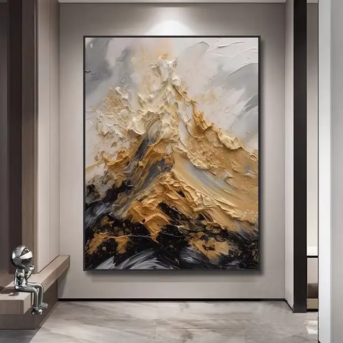 Peinture à l'huile abstraite peinte à la main
