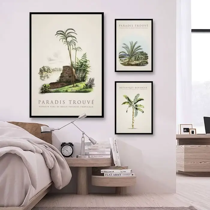 Affiche de palmiers et bananiers tropicaux