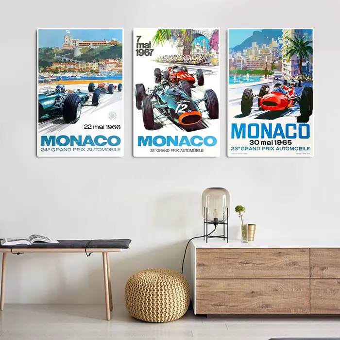 Affiche de couverture de Magazine de l'équipe Le Mans Grand Prix et impression