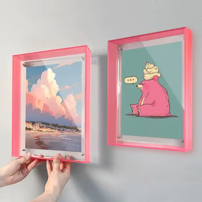 Cadre Photo flottant en acrylique de couleur superbe