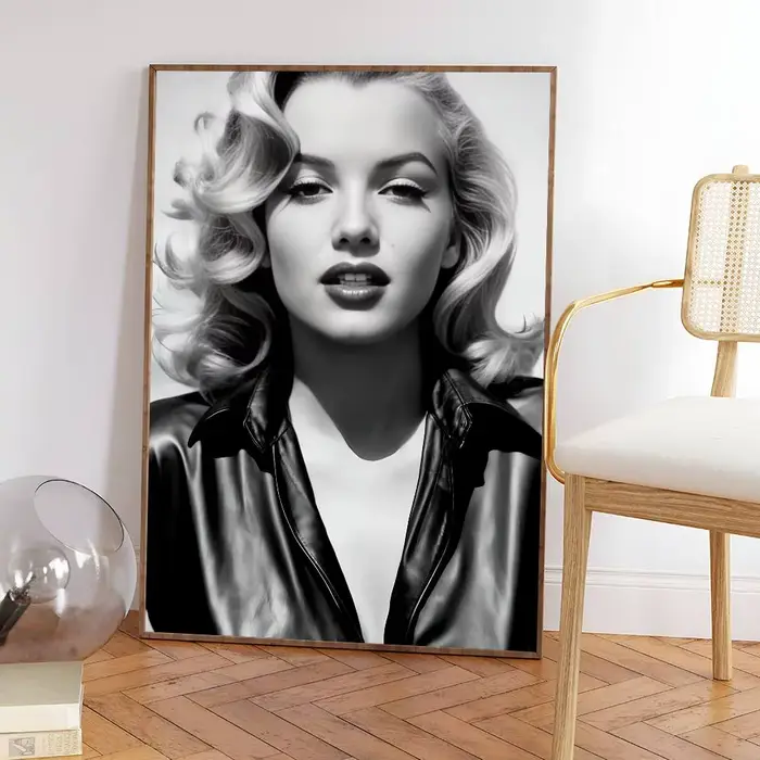 Affiche murale adhésive Marilyn Monroe sur toile, pour chambre d'enfant, bureau, salon, décoration d