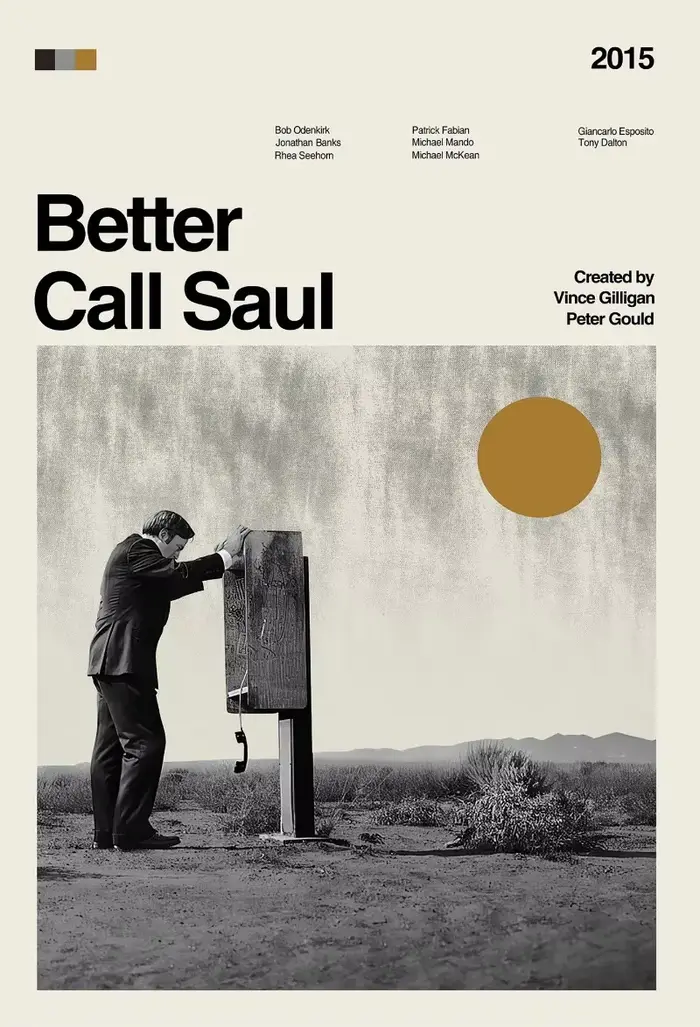 Affiche de la série télévisée moderne du film classique Better Call Saul, images d'art murales impri
