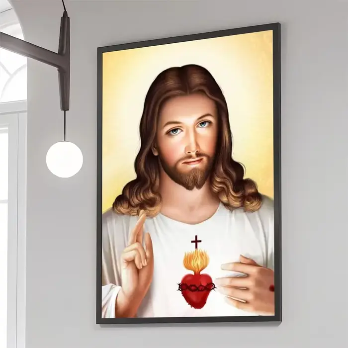 Affiches autocollantes de film sur toile du Sacré-Cœur de Jésus
