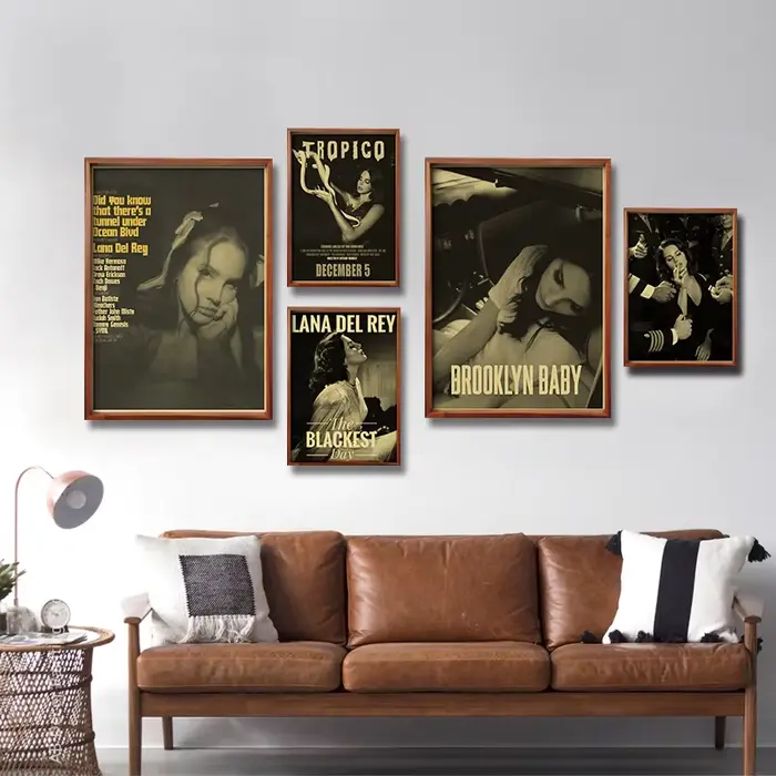 Lizzy Grant Lana Del Rey affiches rétro papier Kraft imprime Album de musique affiche Vintage décor de chambre à coucher Art esthétique peinture murale