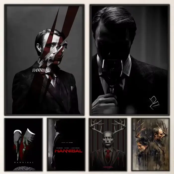 Hannibal – affiche de série TV, autocollant mural fantaisie pour salon, Bar, peinture décorative Vintage