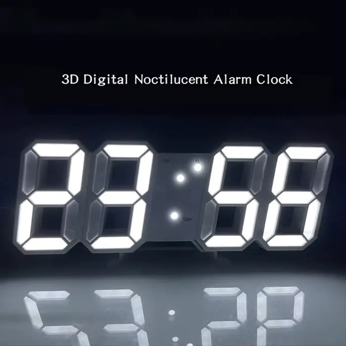 Horloge numérique LED 3D