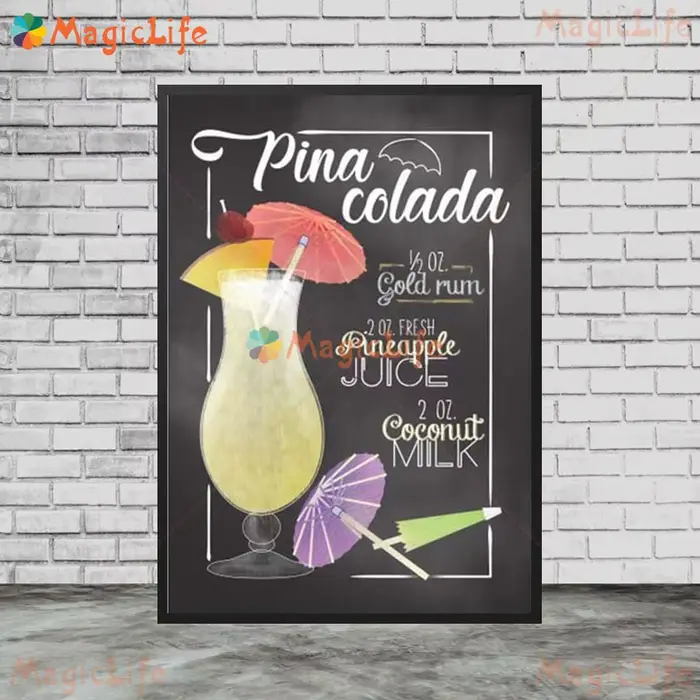Affiches murales de Menu de boissons de Bar Mojito, images murales pour décor de salon, cuisine, aff