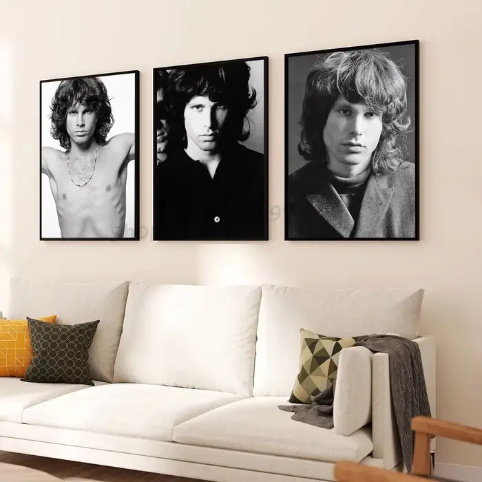 Affiche auto-adhésive The Doors Jim Morrison, 1 pièce, autocollant en papier imperméable, décoration murale pour café, Bar, salle