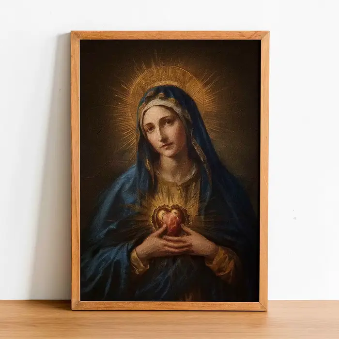 Affiche d'art mural imprimée de la vierge marie