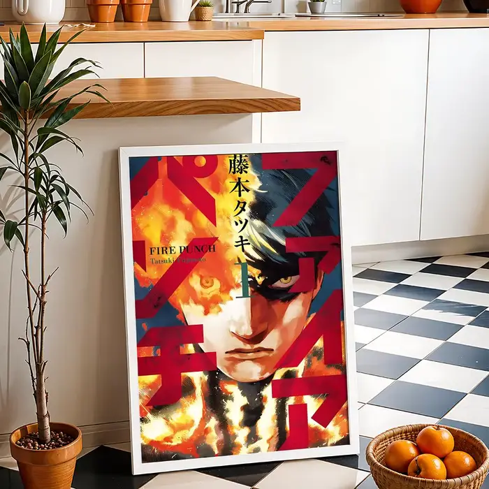 Affiche murale auto-adhésive HD Manga F-FIRE P-PUNCH