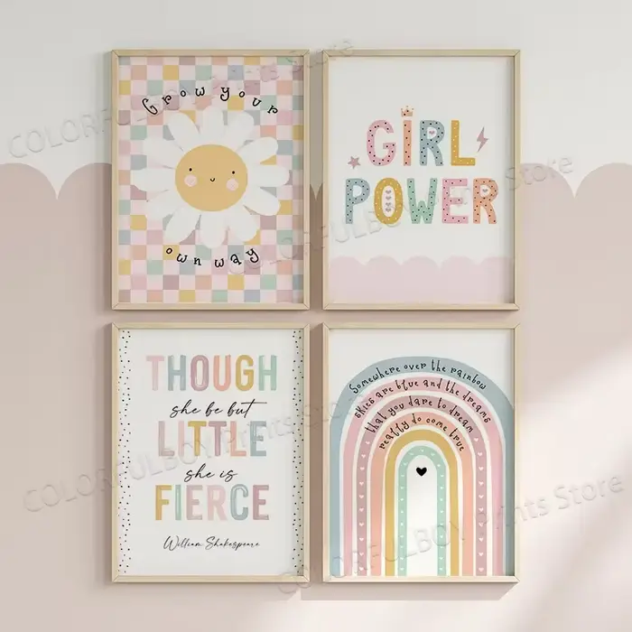 Affiches d'art mural de dessin animé pour la décoration de la maison