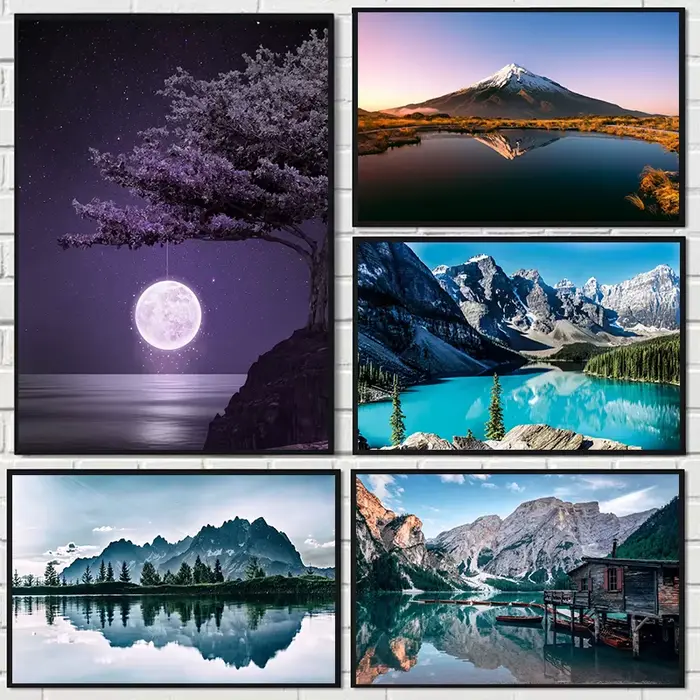 Affiches d'impression de toile de paysage naturel nordique