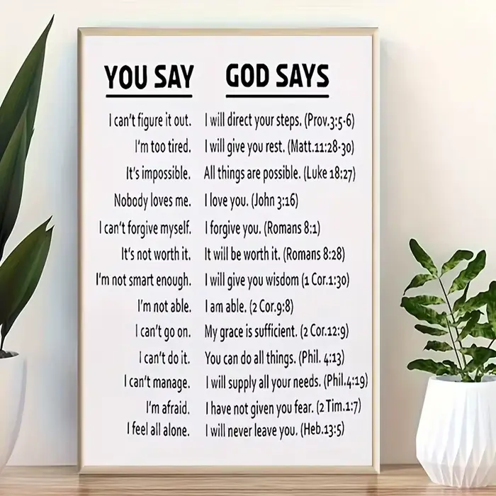 Impression sur toile de citations bibliques inspirantes modernes, affiche d'art mural pour salon, ch