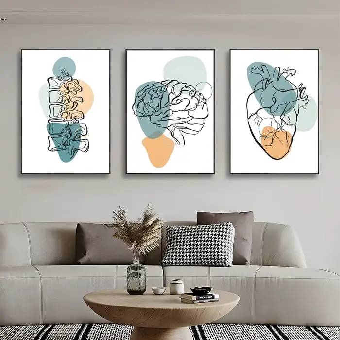 Affiche d'anatomie médicale abstraite du cœur