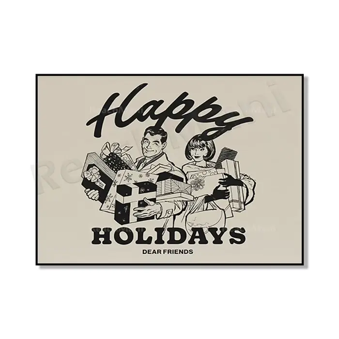 Affiche vintage de Noël et de bonne année