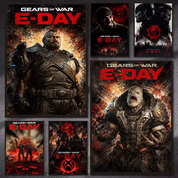 Affiche Game G-Gears of War E-Day