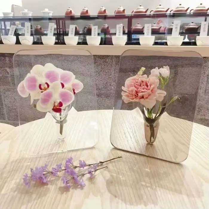 Vase à fleurs en acrylique transparent - Vases d'art moderne pour la décoration de la maison