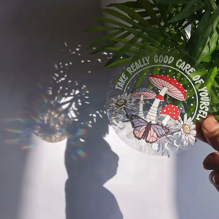 Suncatcher-Autocollants de fenêtre en verre arc-en-ciel