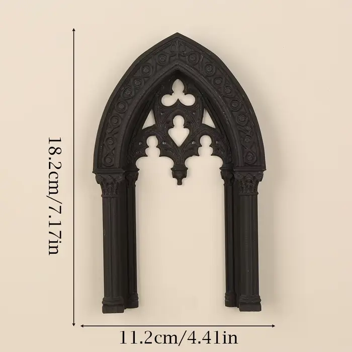 Cadre décoratif mural en arche double colonne de style gothique transfrontalier pour décoration mura