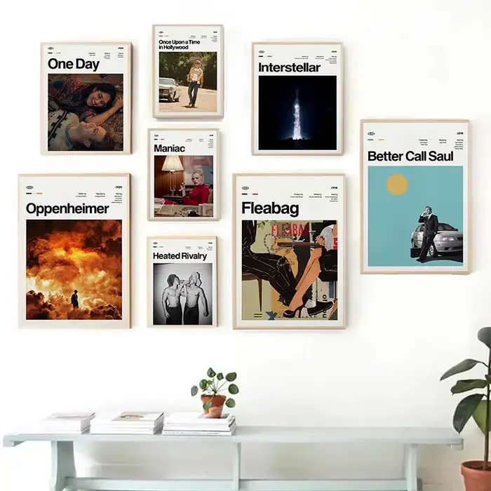 Collection d'affiches de films et de séries TV modernes