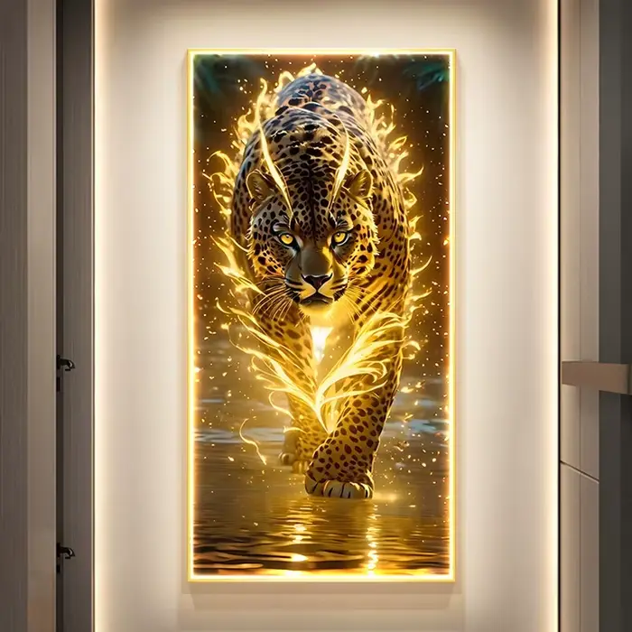 Nouvelle peinture décorative de style chinois pour hall d'entrée avec une bonne symbolique, vase, salon, couloir, murale de fond, LED