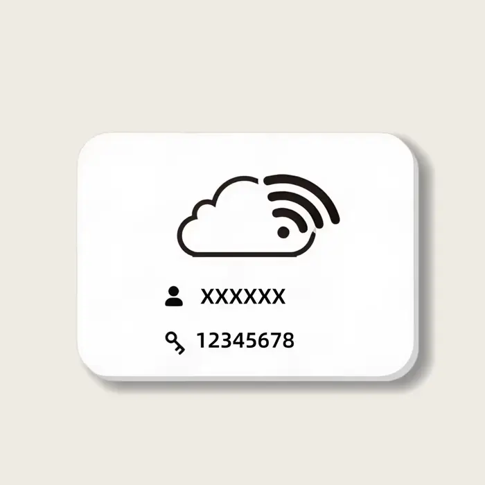 Autocollant de signe WiFi, autocollant de nom et de mot de passe WiFi, autocollant WiFi modifiable, autocollant de mot de passe WiFi.