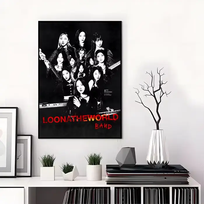 Affiche Kpop L-LOONA, autocollants haute définition, adaptés à la chambre à coucher, au salon, à la 