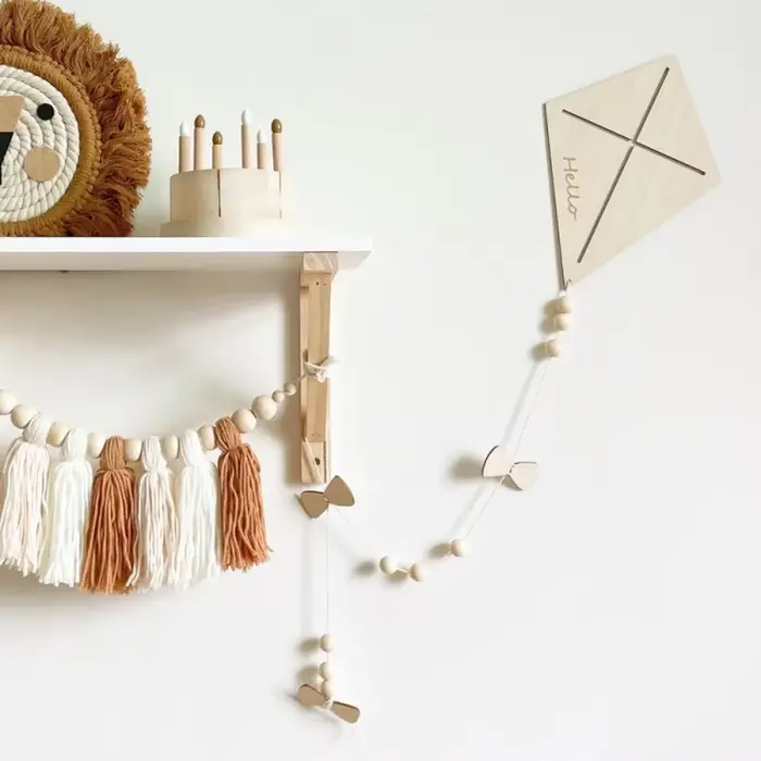 Décoration murale en bois pour chambre d'enfant de style nordique