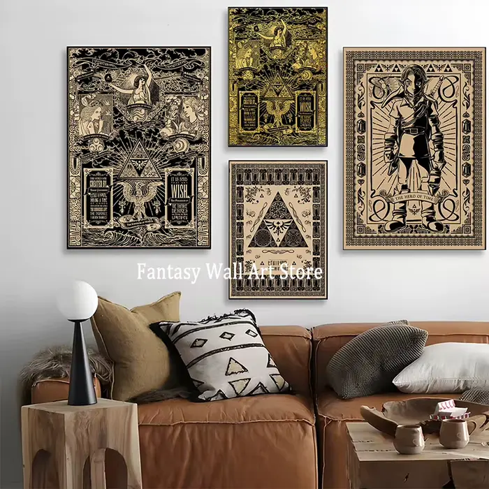 Z-zzelda jeu Vintage affiche légende de Zzelda décor mural classique jeu vidéo imprime toile décoration murale salle de