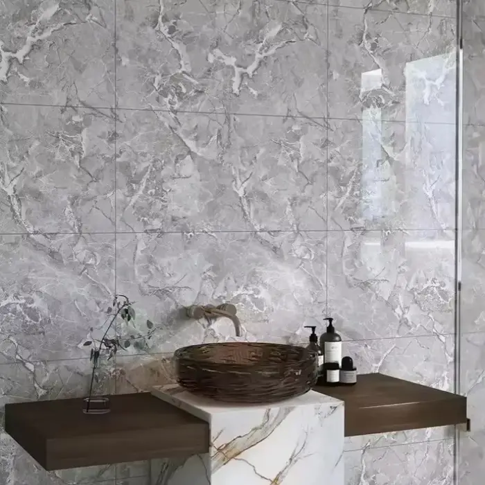 Décoration murale 3D auto-adhésive, carrelage d'imitation 30x30cm, autocollant mural pour salle de bains, papier peint imperméable et résistant à l'humidité en marbre pour cuisine