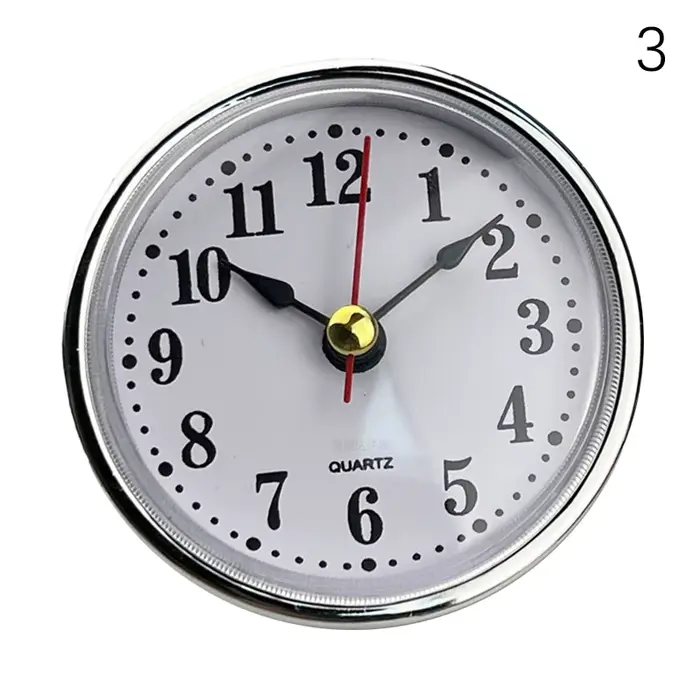 Horloge artisanale à mouvement à quartz, diamètre 65 mm, horloges rondes à insérer, chiffres romains
