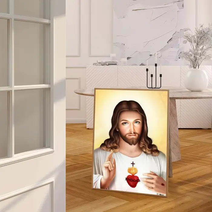 Affiches autocollantes de film sur toile du Sacré-Cœur de Jésus
