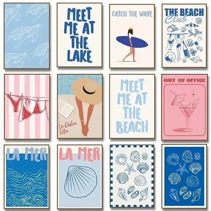 Affiche de coquillages Meet Me At The Beach
