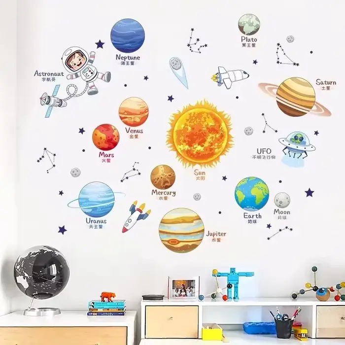 Autocollants Muraux avec Système Solaire