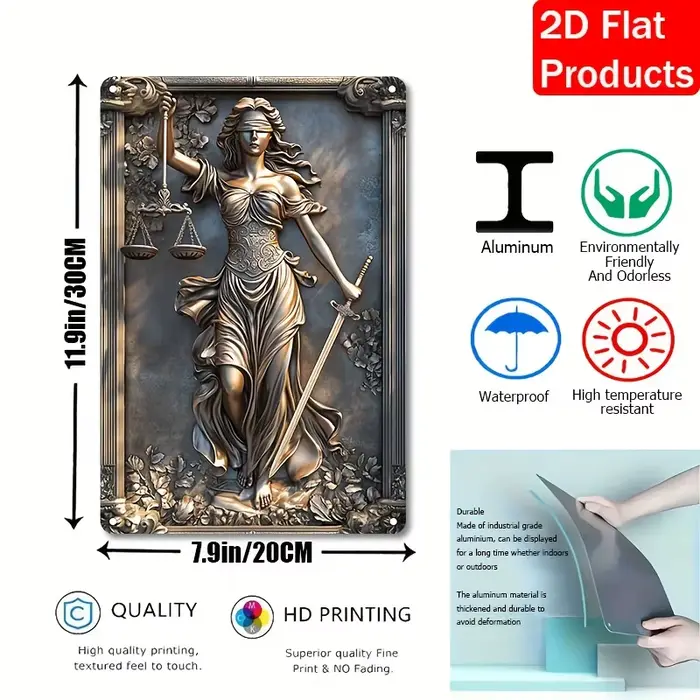 Plaque Murale Vintage en Aluminium