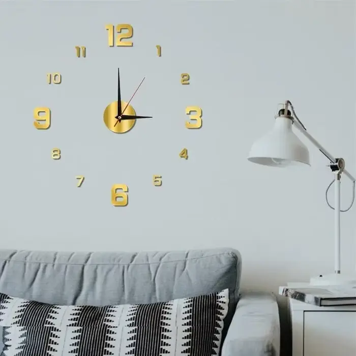 Horloge murale 3D lumineuse sans cadre