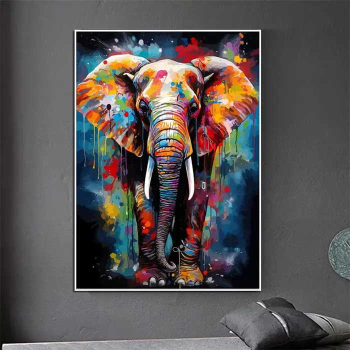 Peintures sur toile d'animaux aquarelle