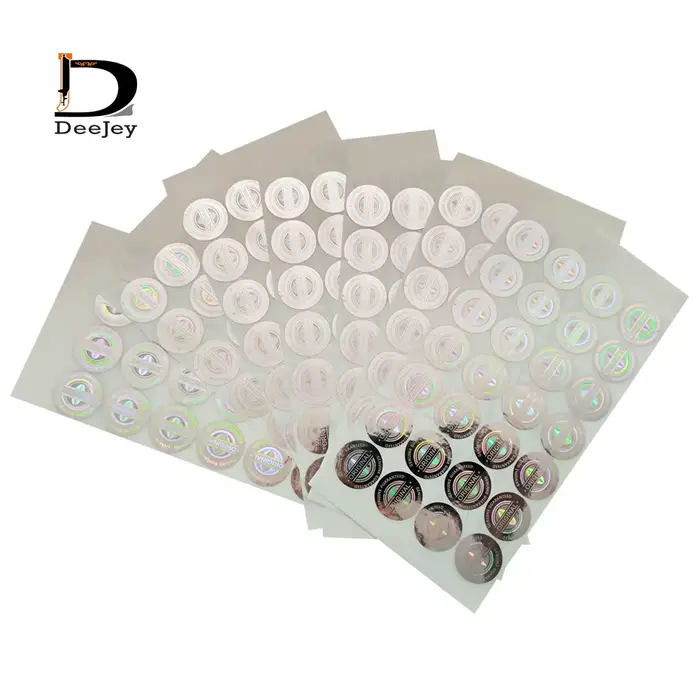 Lot d'autocollants holographiques ronds de 20mm