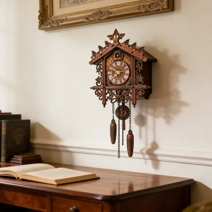 Horloge murale vintage en bois