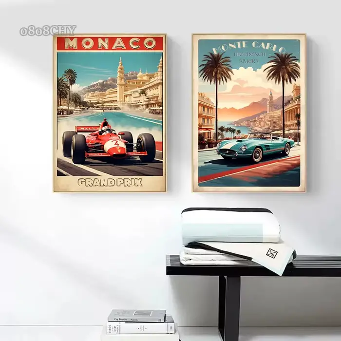 Affiche de sport automobile Vintage