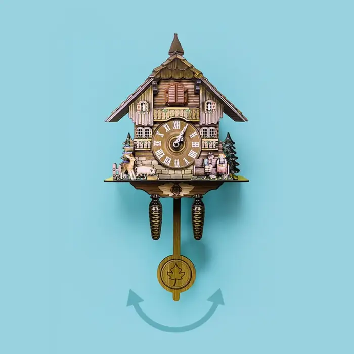 Horloge murale en bois