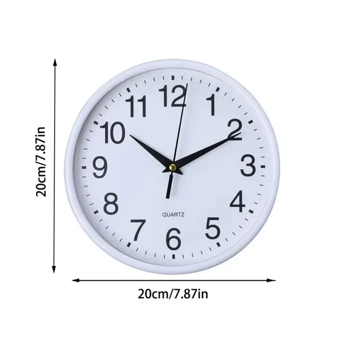 Horloge murale suspendue à piles