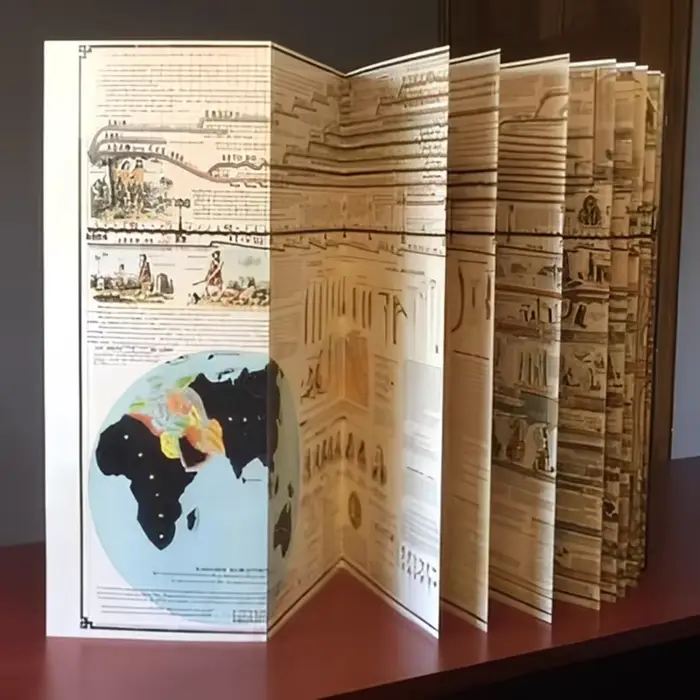 Carte synchrönologique d'Adam ou Carte de l'histoire, Livre illustré à couverture rigide avec chrono