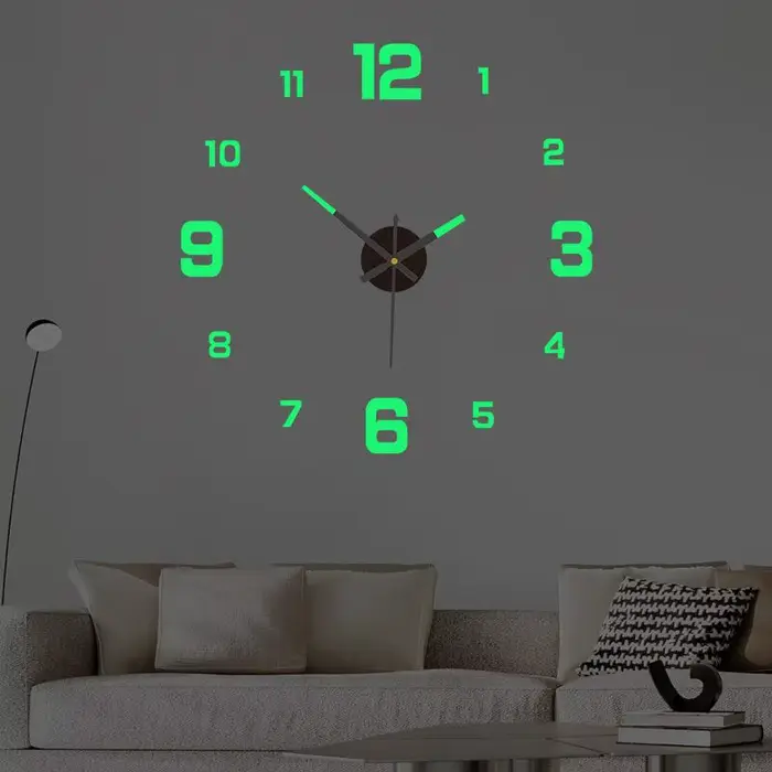 Horloge numérique lumineuse, horloge murale stéréoscopique DIY, horloge silencieuse, horloge murale pour salon, chambre à coucher, décorations pour la maison
