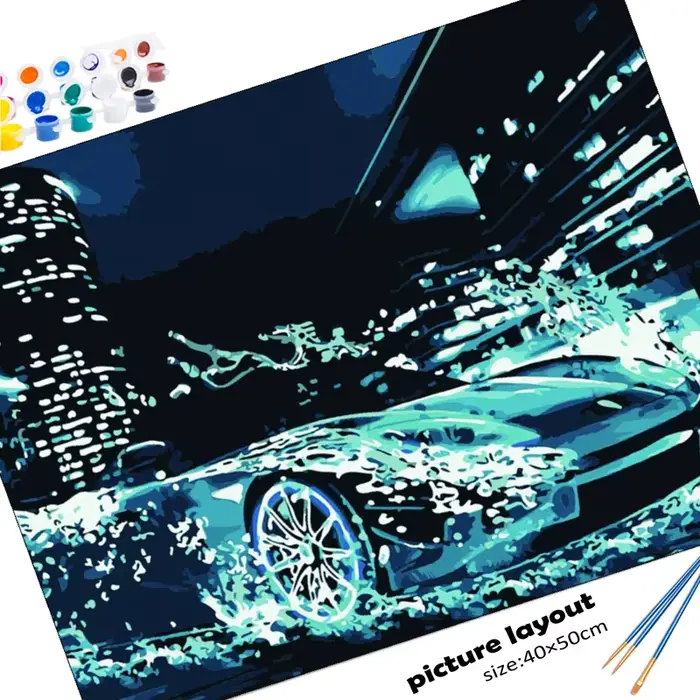 Peinture photo personnalisée par numéros pour adultes sur toile
